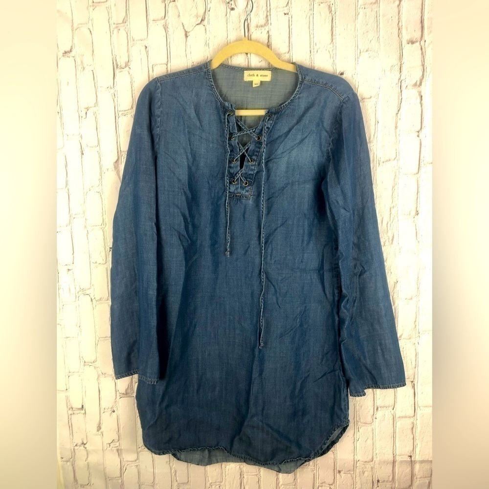 Cloth & Stone chambray tunic/mini shirt dress XS